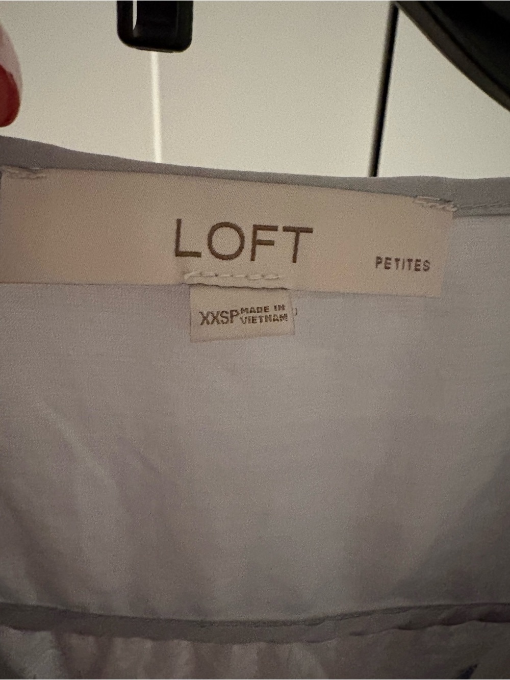 LOFT Silver Ruffle Tie-Front Blouse - Picture 4 of 4